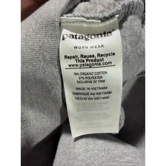 Patagonia Organic Cotton Quilt Snap-T Pullover Gray/Rust Pullover Sweatshirt - Picture 6 of 7